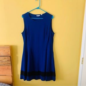 New York & Co Women’s Size XXL Blue Color-Block Dress